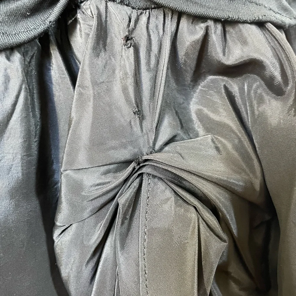 Black Ruched Cocktail Dress, Size S (4-6)